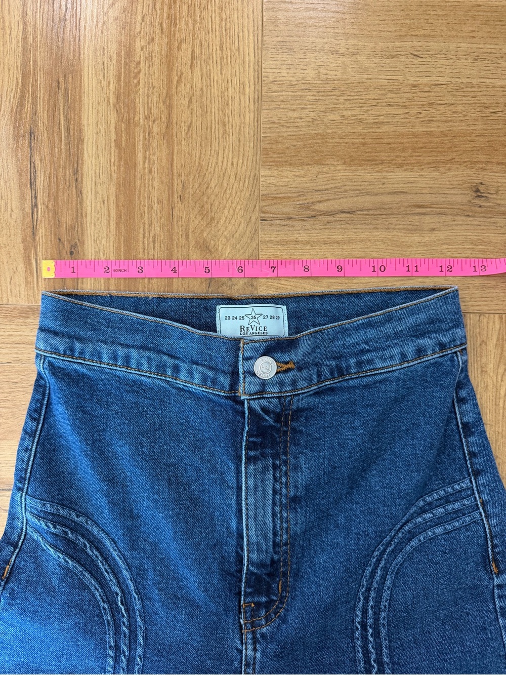 REVICE Los Angeles High Rise Wide Leg Jeans Size 26 Blue Denim Y2K NEW W/O TAG - Picture 3 of 8